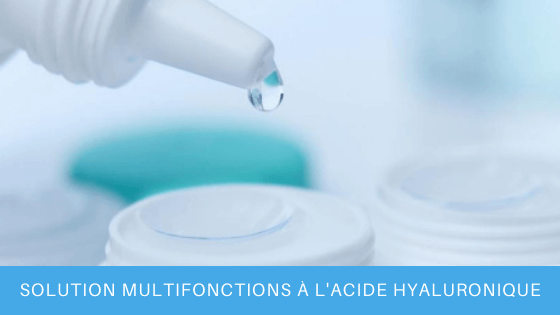 solution multifonctions à l'acide hyaluronique pour l'entretien des lentilles de couleur